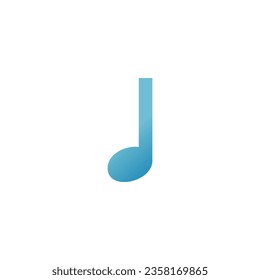 Music note icon isolated on white background vector illustration 