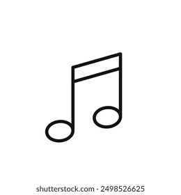 Music note icon isolated on white background