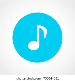 Music note Icon Isolated on White Background