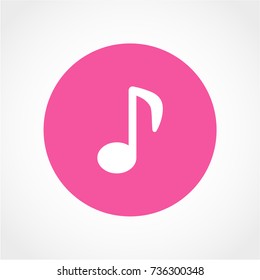 Music note Icon Isolated on White Background