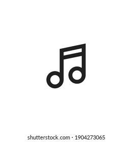 music note icon, isolated music note sign icon, vector illustration