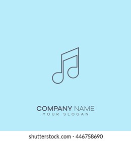 music note icon. music note logo