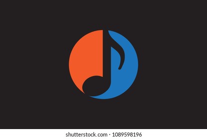 Music Note Icon or Logo Design 