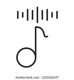 Symbol für Musik-Hinweis Logo Design Vektorvorlage Illustration Zeichen und Symbol Pixel perfekt