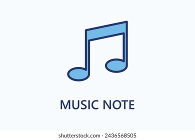 Music note icon or logo sign symbol vector illustration