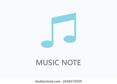 Music note icon or logo sign symbol vector illustration