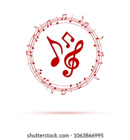 music note icon. Music note icon logo vector