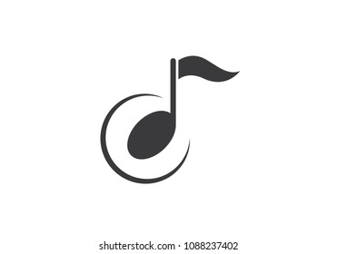 Music note Icon logo  Vector template