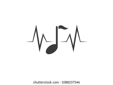 Music note Icon logo  Vector template