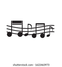 music note icon logo vector