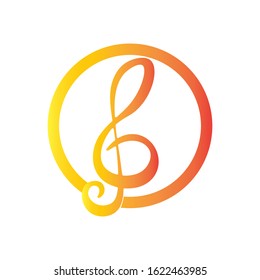 music note icon logo vector