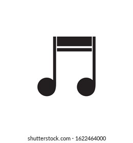 music note icon logo vector