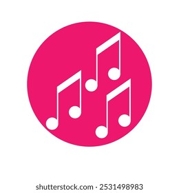 Music note icon logo vector