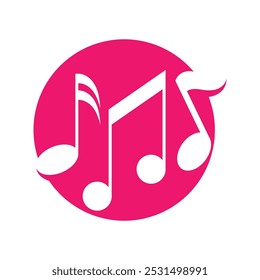 Music note icon logo vector