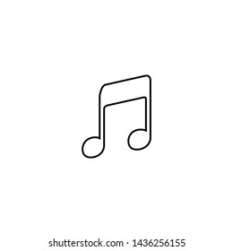 Music note icon. Media player button