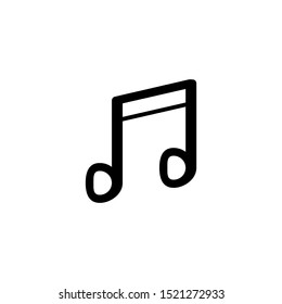 Music note icon. Melody symbol