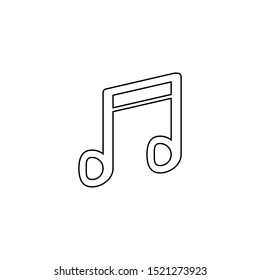 Music note icon. Melody symbol