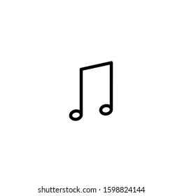 Music note icon. Melody symbol. Logo design element