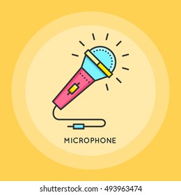 Music note icon. Melody thin line symbol. Vector illustration.