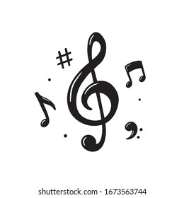 Music note icon. Melody Vector illustration