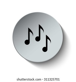 Music note icon. Musical icon. Illustration. Vector. EPS 10