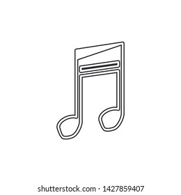 Music note icon. Notation sign