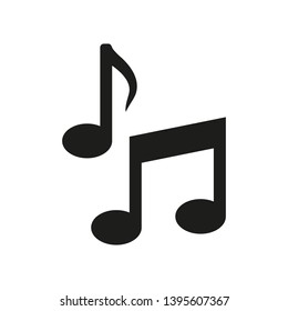 Music note icon icon on white background. Vector illustration