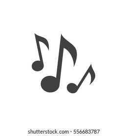 Music note icon on the white background