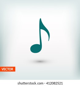 music, note  icon. One of set web icons