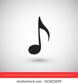 music, note  icon. One of set web icons