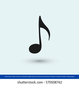 music, note  icon. One of set web icons