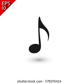 music, note  icon. One of set web icons