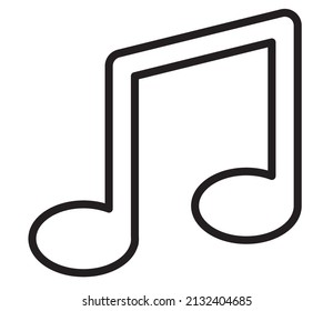 music note icon over white background
