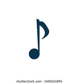 Music note icon. Player button