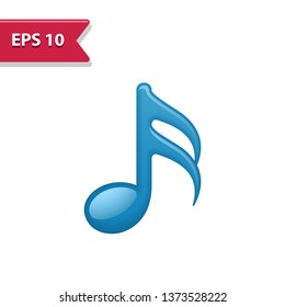 Music Note Icon. Professional, pixel-aligned icon in realistic colors.