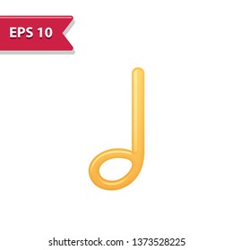 Music Note Icon. Professional, pixel-aligned icon in realistic colors.