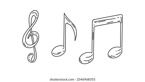 music note icon set eps10