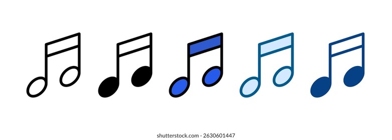Music Note Icon Set Multiple Style Collection