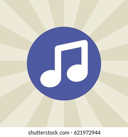 music note icon. sign design. background