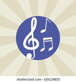 music note icon. sign design. background