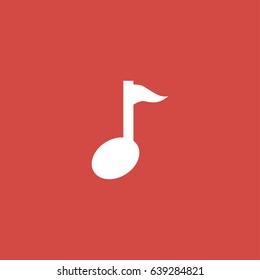 music note. icon. sign design. red background