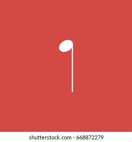 music note icon. sign design. red background