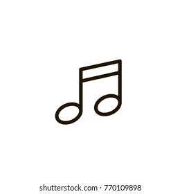 music note icon. sign design