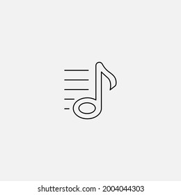 Music note icon sign vector,Symbol, logo illustration for web and mobile