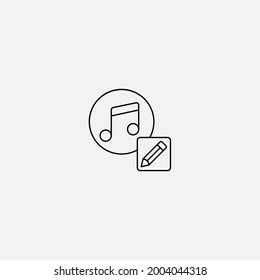 Music note icon sign vector,Symbol, logo illustration for web and mobile