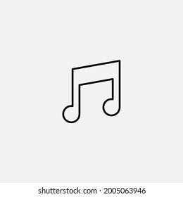 Music note icon sign vector,Symbol, logo illustration for web and mobile