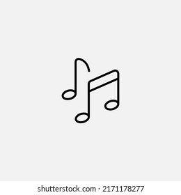 Music note icon sign vector,Symbol, logo illustration for web and mobile