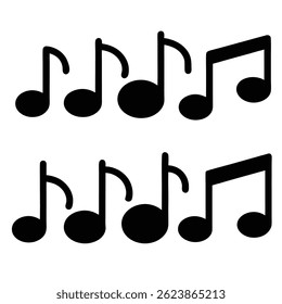 ícone de nota de música silhueta ilustração vetorial