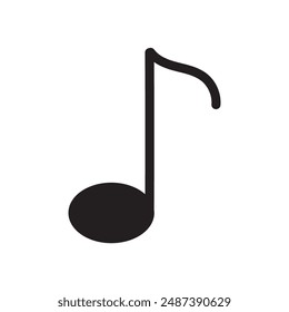 Notensymbol in einfachem Design. Vektorillustration