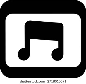Icono de nota musical Elemento de diseño simple
